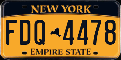 NY license plate FDQ4478