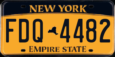 NY license plate FDQ4482