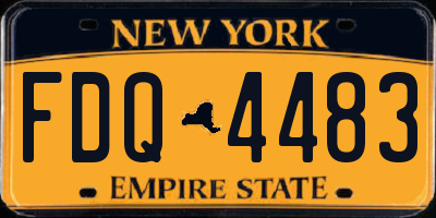 NY license plate FDQ4483
