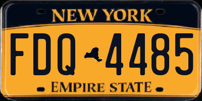 NY license plate FDQ4485