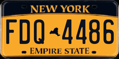 NY license plate FDQ4486