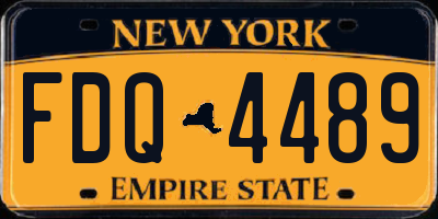 NY license plate FDQ4489