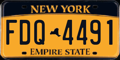 NY license plate FDQ4491