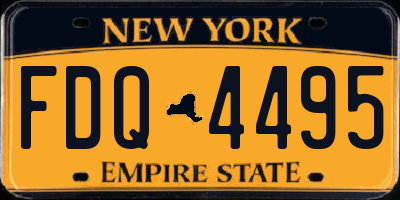 NY license plate FDQ4495