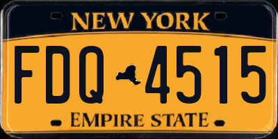 NY license plate FDQ4515
