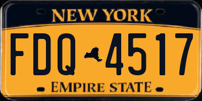 NY license plate FDQ4517