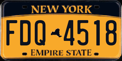 NY license plate FDQ4518