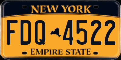 NY license plate FDQ4522