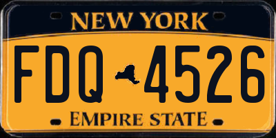 NY license plate FDQ4526