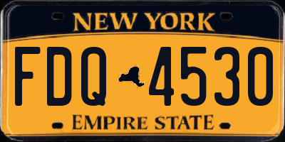 NY license plate FDQ4530
