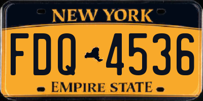 NY license plate FDQ4536
