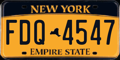 NY license plate FDQ4547