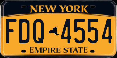 NY license plate FDQ4554