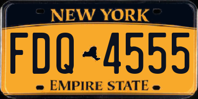 NY license plate FDQ4555