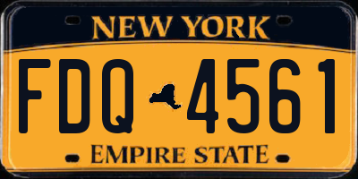 NY license plate FDQ4561