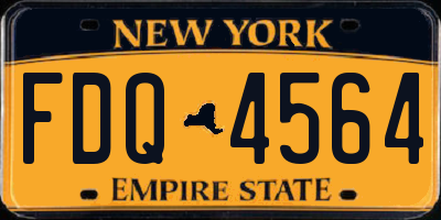 NY license plate FDQ4564