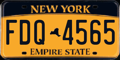 NY license plate FDQ4565