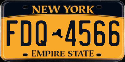 NY license plate FDQ4566