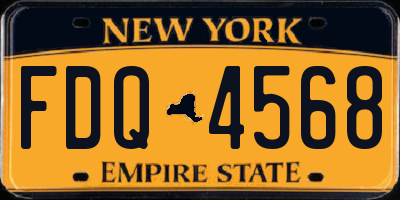 NY license plate FDQ4568