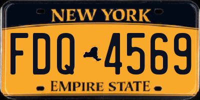 NY license plate FDQ4569