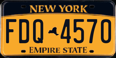 NY license plate FDQ4570