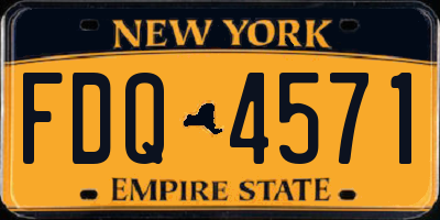 NY license plate FDQ4571