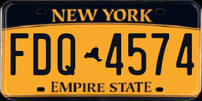 NY license plate FDQ4574