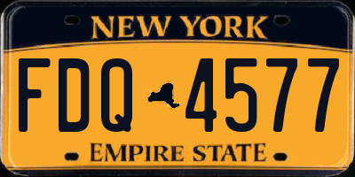 NY license plate FDQ4577