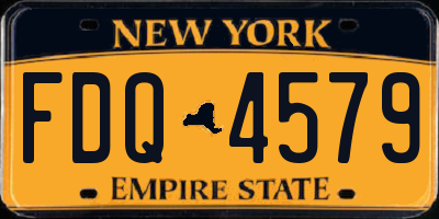 NY license plate FDQ4579