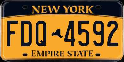 NY license plate FDQ4592
