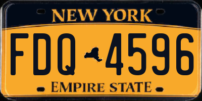 NY license plate FDQ4596