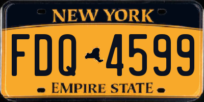 NY license plate FDQ4599