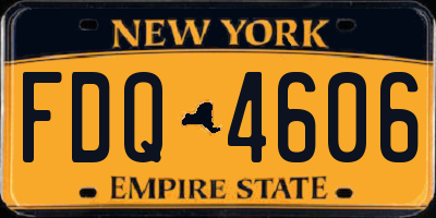 NY license plate FDQ4606