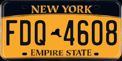 NY license plate FDQ4608