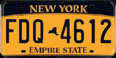 NY license plate FDQ4612