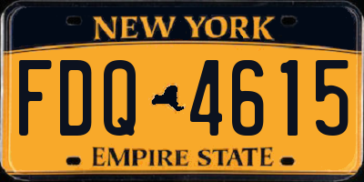 NY license plate FDQ4615