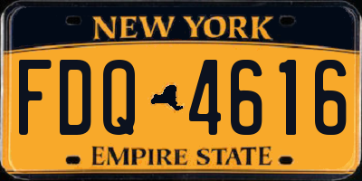 NY license plate FDQ4616