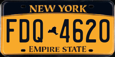 NY license plate FDQ4620