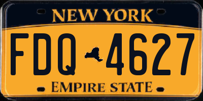 NY license plate FDQ4627