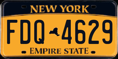 NY license plate FDQ4629