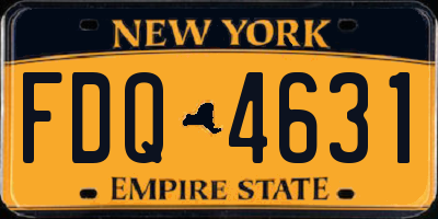 NY license plate FDQ4631