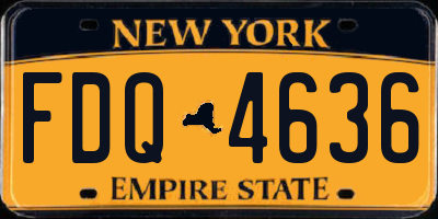 NY license plate FDQ4636