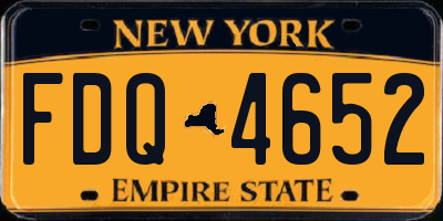 NY license plate FDQ4652