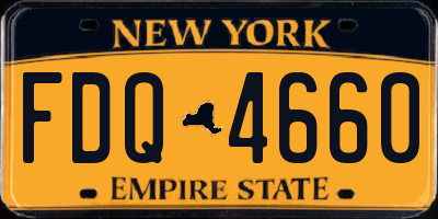 NY license plate FDQ4660