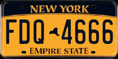 NY license plate FDQ4666