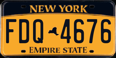 NY license plate FDQ4676