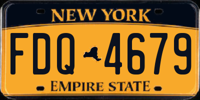 NY license plate FDQ4679