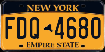 NY license plate FDQ4680