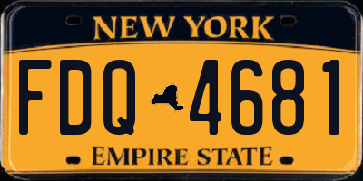 NY license plate FDQ4681