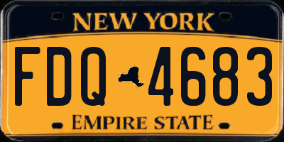 NY license plate FDQ4683